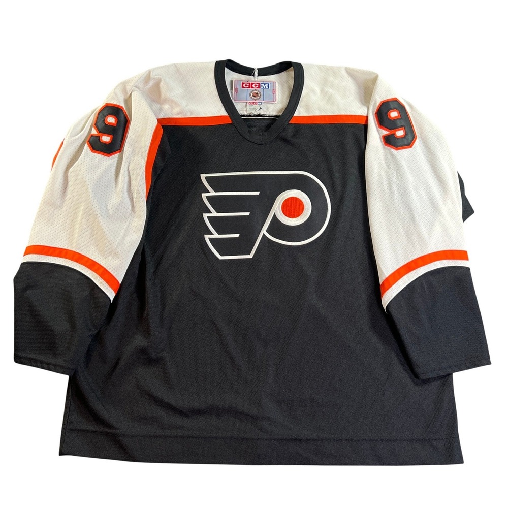 Vintage CCM Philadelphia Flyers Jersey Mens XXL Black Dainius Zubrus 9 Air-Knit